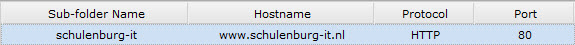 Virtual host settings
