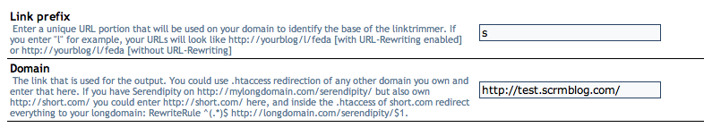 Link trimmer Config