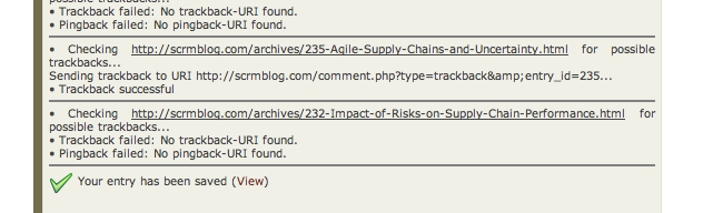 Trackback bug